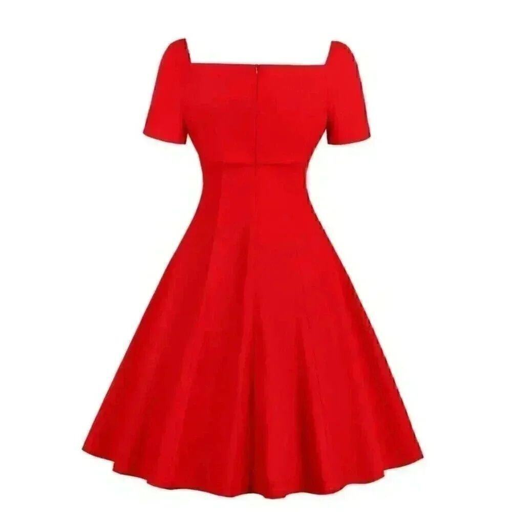 Retro Drawstring Gothic Lace Up Dress, Off Shoulder Short Sleeve Waist Sz M - Picture 2 of 6
